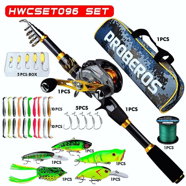 FISHINGHUB- Telescopic Rod and Reel Kit 2.1 Carbon Fiber Fishing Rod - Image 12