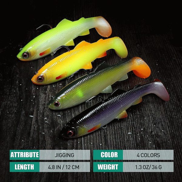 Paddle Tail Shad Swimbait Fishing Lure for Bass - Image 10