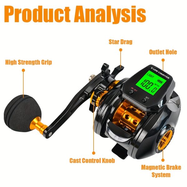 Boat Master- Casting Reel 7.2:1 Gear Ratio, Magnetic Brake System - Image 5