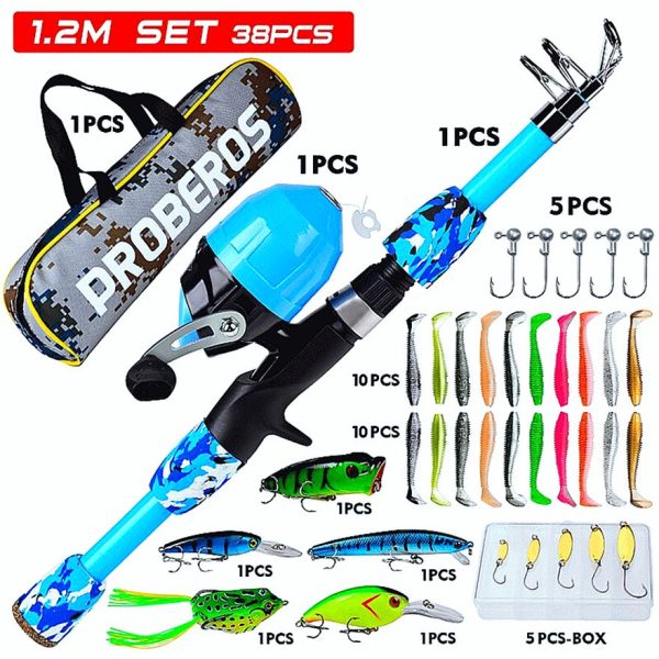 FISHINGHUB-Portable Telescopic Fishing Rod & Reel Kit for Children - Image 8