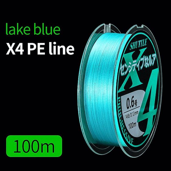 FISHINGHUB- PE Braided Fishing Line 4 Strands 100M 7 Color - Image 14