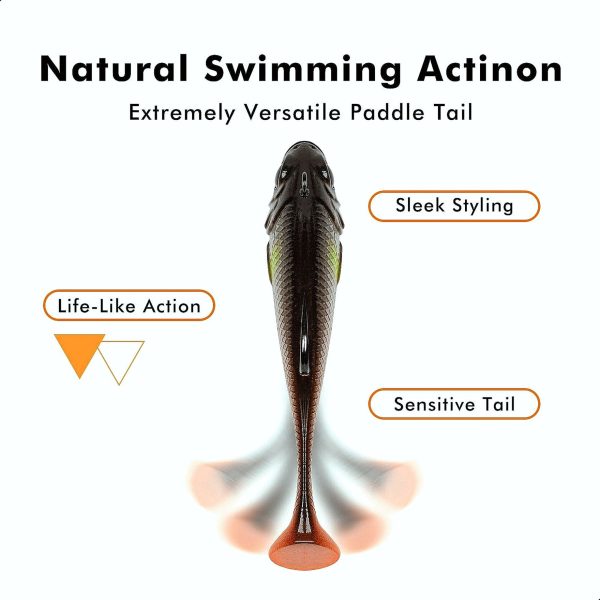 Jig Head Paddle Tail Swimbait Fishing Lure for Bass - Image 3