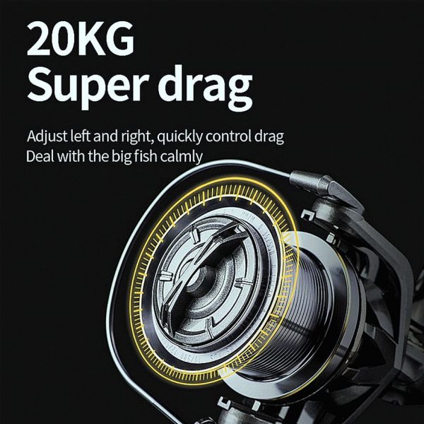 FISHINGHUB Big Fishing Reel  Spinning Reel Drag  Powerful Reel - Image 5