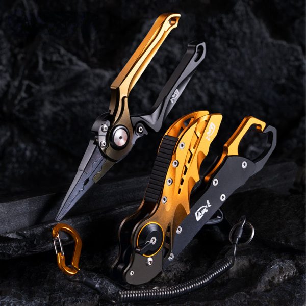 Foldable Aluminum Alloy Multifunctional Fishing Pliers Grip Set - Image 2