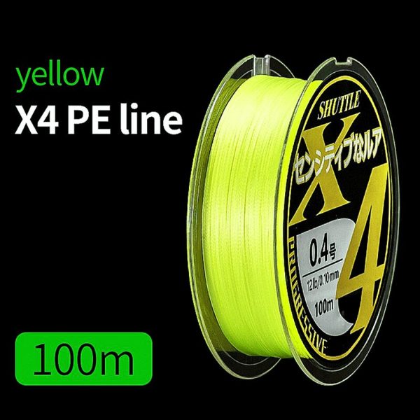 FISHINGHUB- PE Braided Fishing Line 4 Strands 100M 7 Color - Image 18
