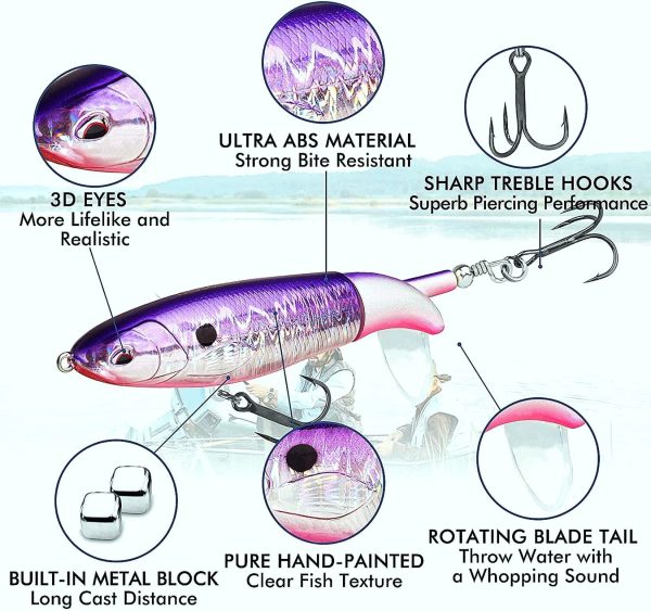 Topwater Revenge Plopper Lure Large Prop Bait - Image 4