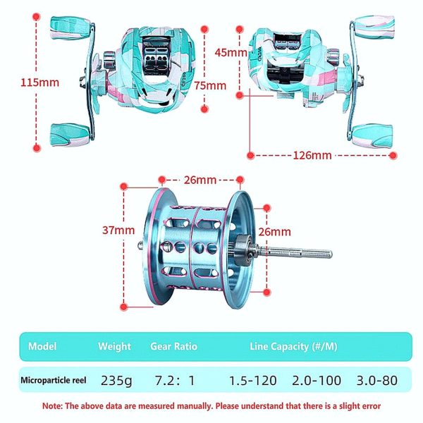 High-Speed Baitcasting Fishing Reel for Long Casting - 7.2:1 Gear Ratio - Image 6