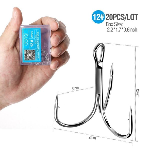20pcs/Set Treble Fishing Hooks - Image 10