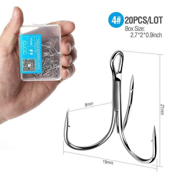 20pcs/Set Treble Fishing Hooks - Image 2