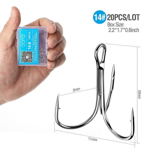 20pcs/Set Treble Fishing Hooks - Image 3
