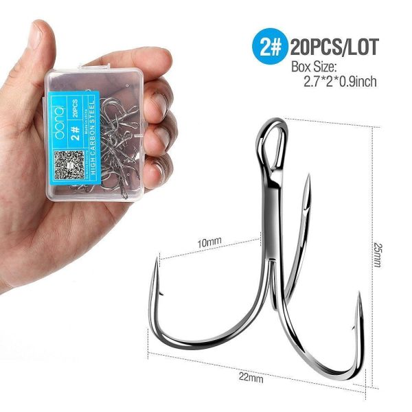 20pcs/Set Treble Fishing Hooks - Image 4