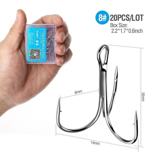 20pcs/Set Treble Fishing Hooks - Image 9