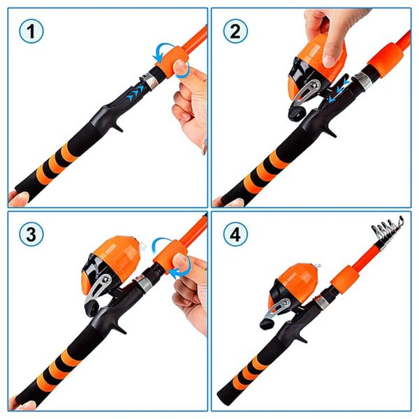 FISHINGHUB-Portable Telescopic Fishing Rod & Reel Kit for Children - Image 6