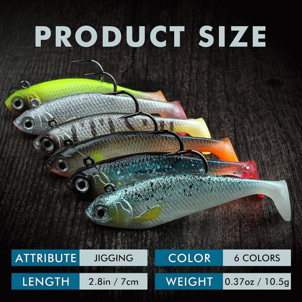Jig Head Paddle Tail Swimbait Fishing Lure for Bass - Image 7