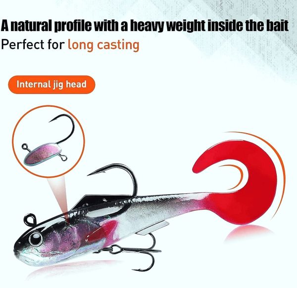 Curly Tail Swimbait Soft Bait Lures for Bass - Image 6