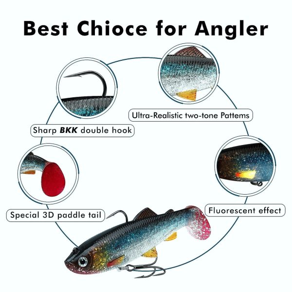 Paddle Tail Shad Swimbait Fishing Lure for Bass - Image 7