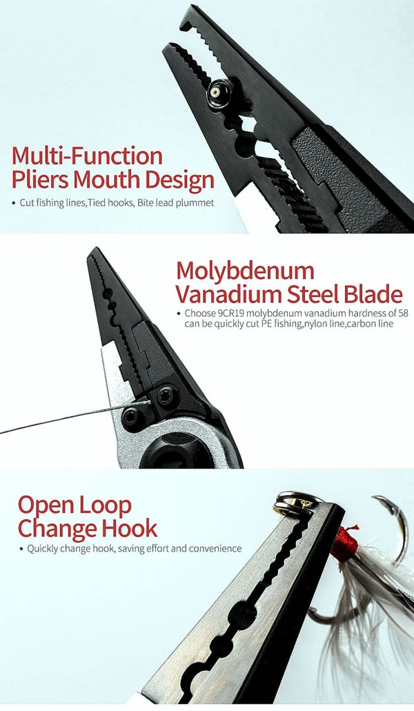 FISHINGHUB- Aluminum Alloy Fishing Pliers Multifunctional Hooks Tackle Pliers - Image 7