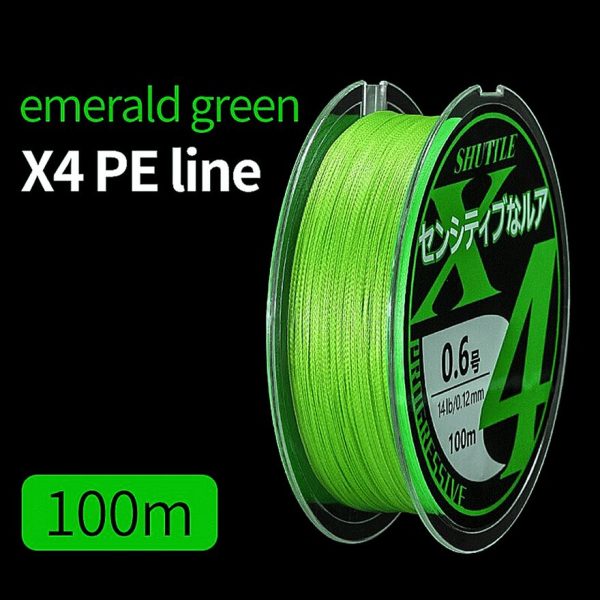 FISHINGHUB- PE Braided Fishing Line 4 Strands 100M 7 Color - Image 16