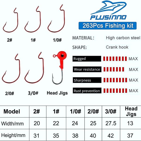 263Pcs Fishing Accessories Kit - Fishing Hooks - Image 4