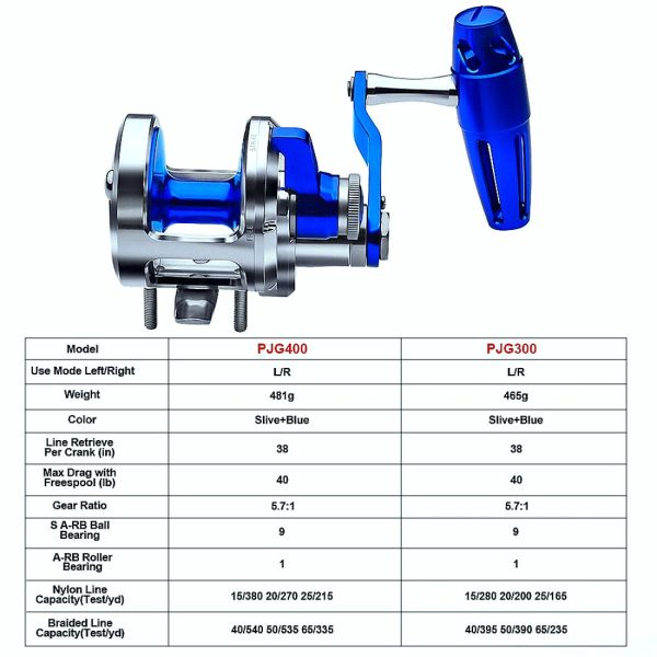 Jigging Reel 5.7:1 CNC Machined Aluminum Trolling - Image 3
