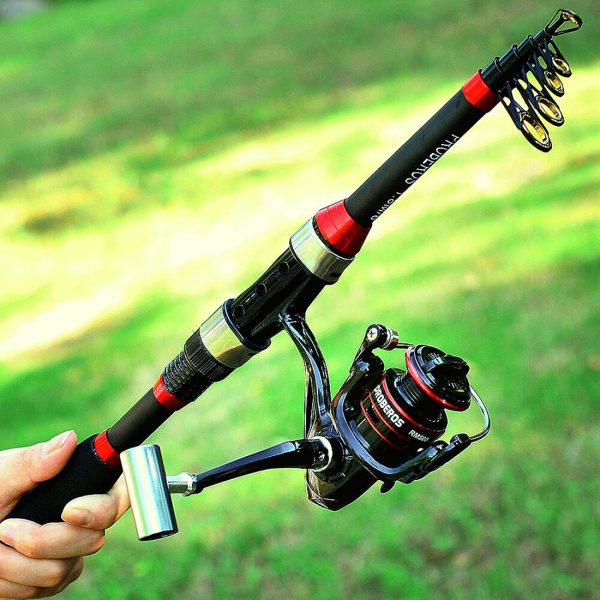 FISHINGHUB- 1.8m Telescopic Casting Fishing Combo Portable Ultralight Rod - Image 9