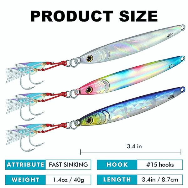 Saltwater Jigging Spoon 40g-80g - Image 5