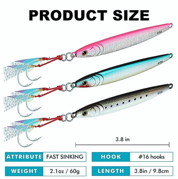 Saltwater Jigging Spoon 40g-80g - Image 7