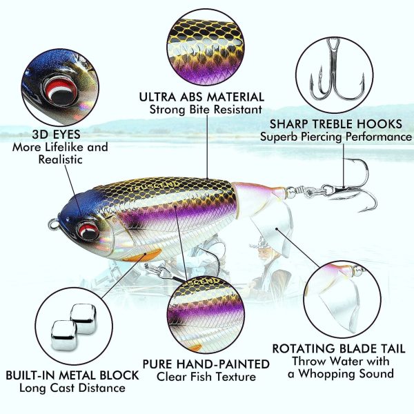 Topwater Revenge Plopper Lure Prop Bait - Image 6