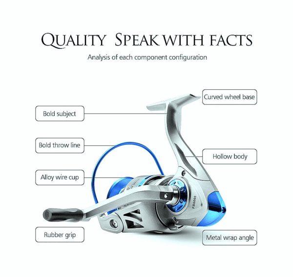 FISHINGHUB- Spinning Reel CNC Handle Metal/EVA Grip  Fishing Reel - Image 3