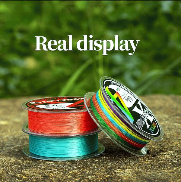 FISHINGHUB- PE Braided Fishing Line 4 Strands 100M 7 Color - Image 3