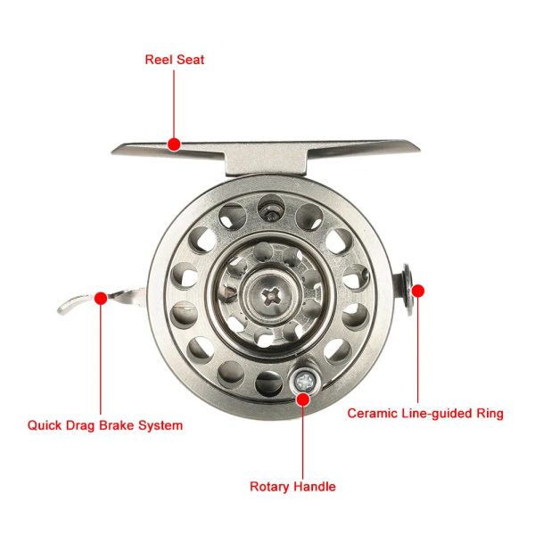 Fly Fishing Reel Aluminum Alloy Smooth Ice Fishing Reels - Image 7