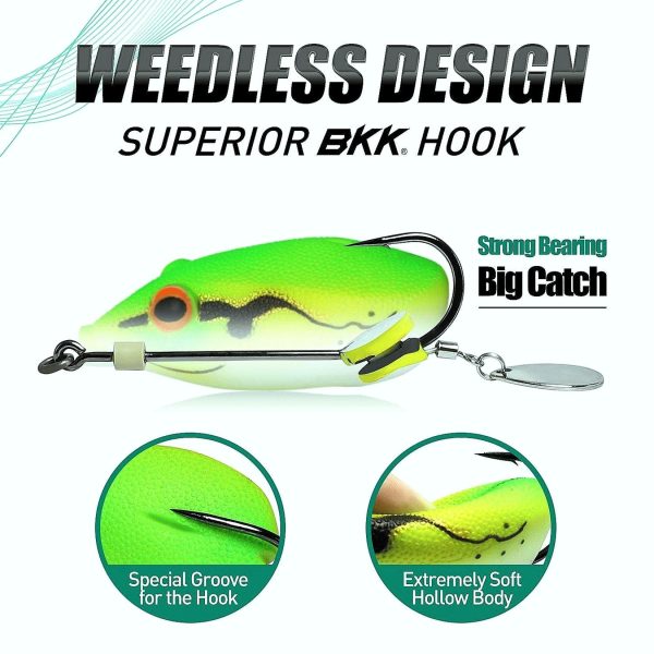 Weedless Frog Lure with BKK Hook Spinner Tail - Image 4
