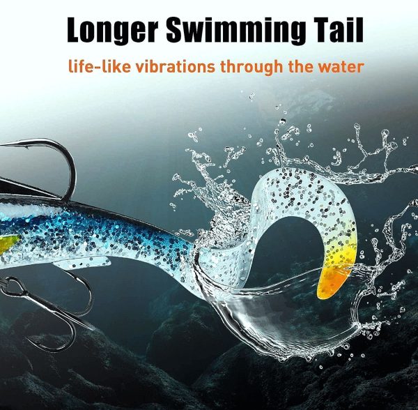 Curly Tail Swimbait Soft Bait Lures for Bass - Image 7