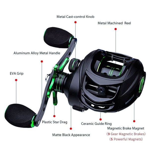 FISHINGHUB-Baitcast Reel 7.2:1 Fishing 3+1 Ball Bearings - Image 14