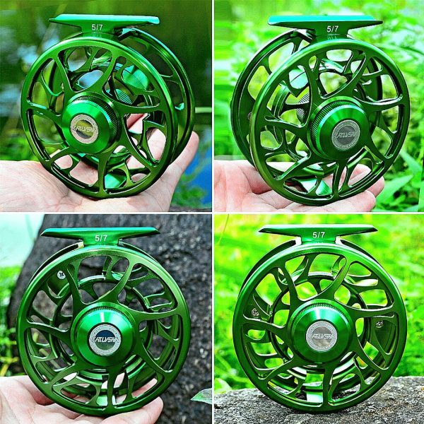 3+1 BB Fly Fishing Wheel  CNC Machine Cut Large Arbor Die Casting Aluminum - Image 9