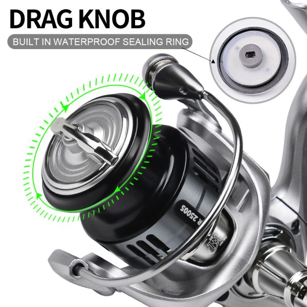 FISHINGHUB-Fishing Reel With Balance Bar Double Handle Spinning Wheel - Image 8