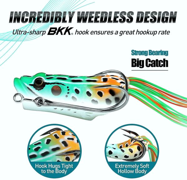 Topwater Popper Frog Lure with Skirt Tail - Image 3