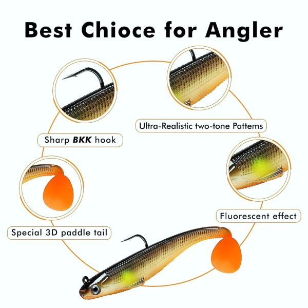 Shad Swimbait Paddle Tail Fishing Lure for Bass - Image 8