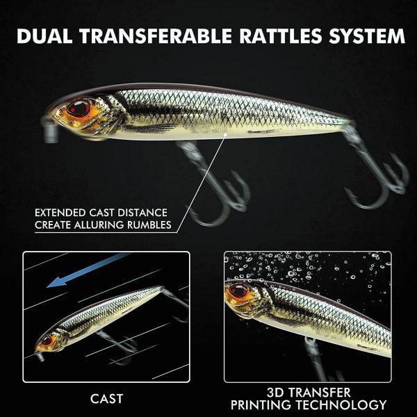 Topwater Recessed Gill Pencil Lure - Image 4
