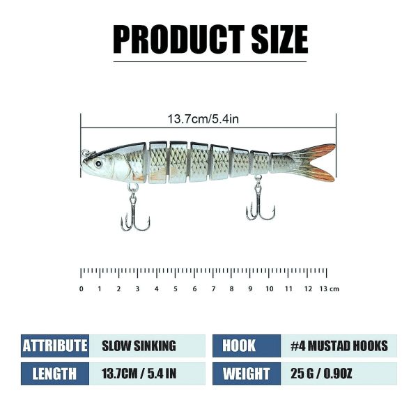 Bionic Bass Fishing Lure Multi Jointed Swimbait - Image 10