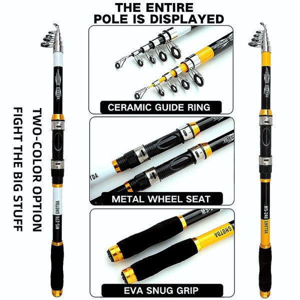 2.1M -3.6M  Hard Carbon Fiber Telescopic Fishing Rod - Image 5
