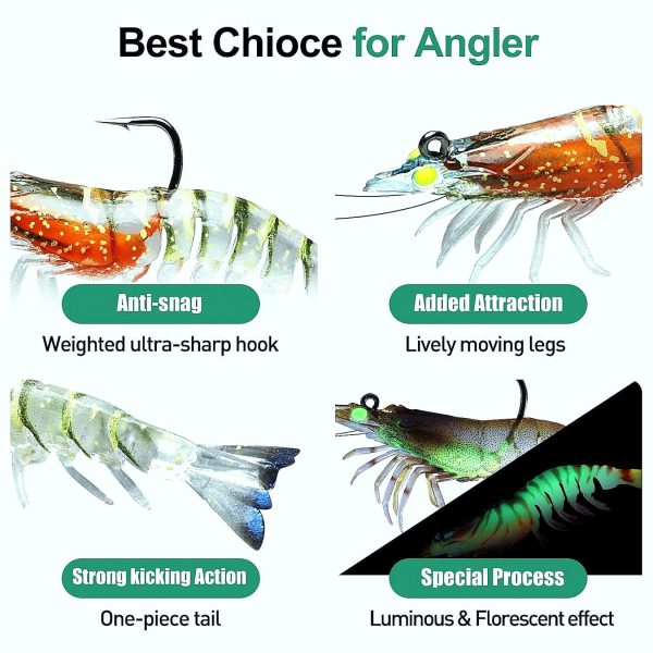 Artificial Soft Plastic Realistic Shrimp Lure - Image 3