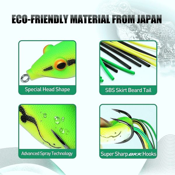 Topwater Weedless Frog Lure with Skirt Tail - Image 4