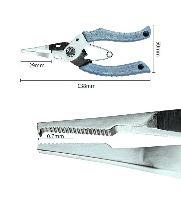 FISHINGHUB- Stainless Steel Multifunctional Fishing Pliers Tackle Grip Split Ring Pliers - Image 8