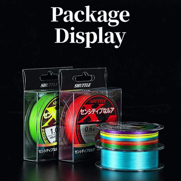 FISHINGHUB- PE Braided Fishing Line 4 Strands 100M 7 Color - Image 8