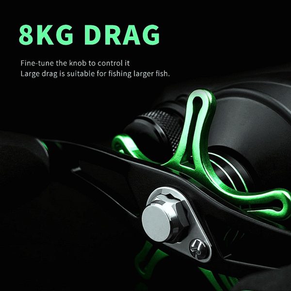 FISHINGHUB-Baitcast Reel 7.2:1 Fishing 3+1 Ball Bearings - Image 8