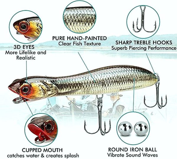 Topwater Pencil Popper Fishing Lure - Image 3
