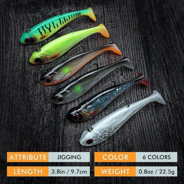 Jig Head Paddle Tail Swimbait Fishing Lure for Bass - Image 8