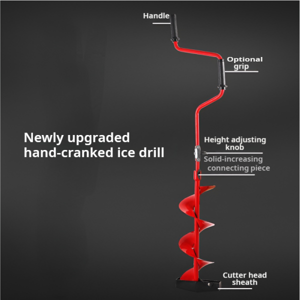 Winter fishing hand-cranked ice drill outdoor fishing ice breaking fishing drill - Image 2