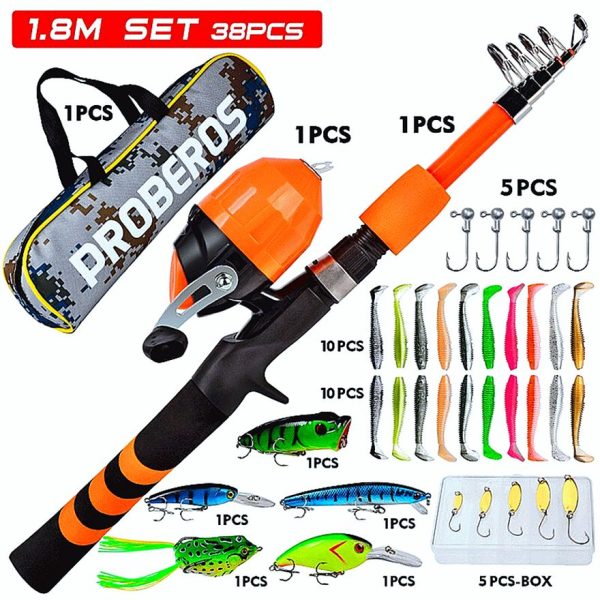 FISHINGHUB-Portable Telescopic Fishing Rod & Reel Kit for Children - Image 15